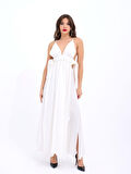 TUA MODA 6886 ELBİSE-EKRU