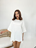 TUA MODA 7170 T-SHİRT-BEYAZ