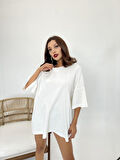 TUA MODA 7170 T-SHİRT-BEYAZ