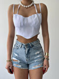 TUA MODA Elix Askılı Büstiyer Crop