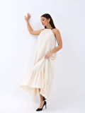 TUA MODA 6881 ELBİSE-BEJ