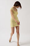 TUA MODA Pencere Detay Mini Dekolte Elbise