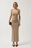 TUA MODA İnce Askılı Maxi Elbise