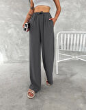 TUA MODA Ayrobin Oversize Pantalon - Füme