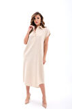 TUA MODA 7451 ELBİSE-BEJ