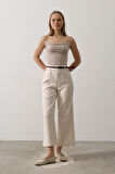 TUA MODA Kemer Pens Detaylı Pantolon - Bej