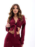 TUA MODA 6759 CROP-BORDO