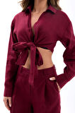 TUA MODA 6759 CROP-BORDO