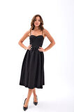 TUA MODA 7311 ELBİSE-SİYAH