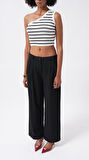 TUA MODA Çift Pileli Bol Paça Pantolon