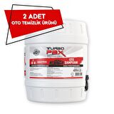 20 Litre Yüksek Konsantre Fırçasız Oto Şampuanı ve 5 Litre Torpido Parlatıcı Seti