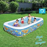 Havuz Jumbo Okyanus Desenli 305 Cm x 183 Cm - Mavi Su Dünyası