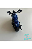 Çek Bırak Metal Küçük Boy Mavi Renk Motosiklet