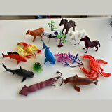 Hayvanlar Alemi Seti 16 Parçalı Full Set Deniz Hayvanları ve Kara Hayvanları