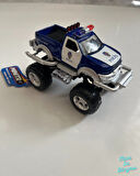 Metal Çek Bırak Sesli Canavar Polis Arabası 13x7x9 Cm