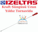 İzeltaş Süngüsü Uzun Yıldız Uçlu Tornavida 4.5x300 Ph1 Kraft Seri
