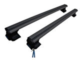 TrophyBars Kilitli Port Bagaj Ayağı Tavan Çıtası Barı Ara Atkı Oluksuz Siyah 120cm