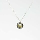 925 Ayar Gümüş Sonsuzluk Peridot Kolye