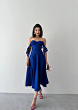 Sindirella Midi Atlas Elbise