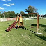 Ahşap Çocuk Parkı, Tek Kaydıraklı ve İkili Salıncaklı