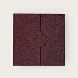 Kauçuk Zemin Kaplama Karo Kiremit Rengi 40x40x2 cm - 35m2 Paketli