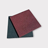 Kauçuk Zemin Kaplama Karo Kiremit Rengi 40x40x2 cm - 35m2 Paketli