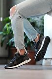 Albus Model Erkek Hakiki Deri Siyah Sneaker
