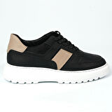 Strauss Model Hakiki Deri El Yapımı Erkek Siyah Sneaker