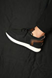Leonidas Model Hakiki Deri Triko Erkek Siyah Sneaker 