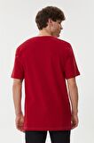 Lowell Erkek Bisiklet Yaka T-Shirt Koyu Kırmızı