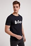Londonlogo Erkek Bisiklet Yaka T-Shirt Siyah