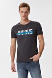 Brice Erkek Bisiklet Yaka T-Shirt Antrasit