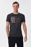 Bert Erkek Bisiklet Yaka T-Shirt Antrasit