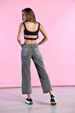 Antrasit Normal Bel Wide Leg Jeans