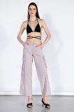 Normal Bel Wide Leg Kargo Pantolon