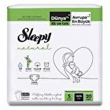 Sleepy Natural 5 Numara Junior 20'li Cırtlı Bez