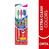 COLGATE EXTRA CLEAN COLORS 3LÜ EKONOMİK PAKET ORTA