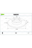 FREN DISKI ARKA MERCEDES 190 W201 W202 W124 C124 A2024230012-A2014231212