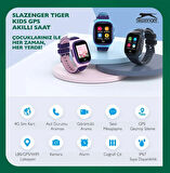 SL.09.2158.5.03 Slazenger  Tiger Kids Marka Sim Kartlı Çocuk Akıllı Kol Saati Görüntülü Ve Sesli Arama Yapılabilir Ortam Dinlemesi Ve Ortam Görüntüsü Alınabilir Konum Takibi Yapılabilir PEMBE RENK