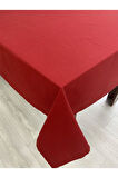Kırmızı Renk Masa Örtüsü , Yılbaşı Ekose Runner , 6 Supla Seti , 6 Peçete