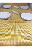 Sıvı Geçirmez Dertsiz Masa Örtüsü Mini Piti Kare Sarı
