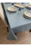 Sıvı Geçirmez Dertsiz Masa Örtüsü Mavi
