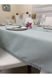 Dantel Detaylı Dertsiz Simli Maldiv Masa Örtüsü 13 Parça