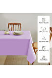 Sıvı Geçirmez Dertsiz Keten Masa Örtüsü Lila 25 Parça