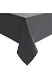 Sıvı Geçirmez Dertsiz Keten Masa Örtüsü Antrasit 13 Parça