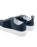 Shadow Lacivert Hakiki Deri Erkek Spor Sneaker Ayakkabı