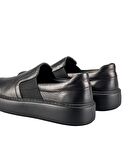 İntegra Siyah Hakiki Deri Erkek Spor (Sneaker) Ayakkabı