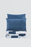 Cotton Box Modern Çift Kişilik Nevresim Takımı Solito İndigo
