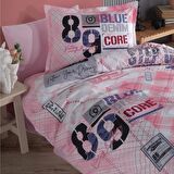 Clasy Genç Ranforce Tek Kişilik Nevresim Takımı Denim v1 Pembe