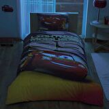 Taç Lisanslı Disney Cars Lightning Tek Kişilik Nevresim Takımı